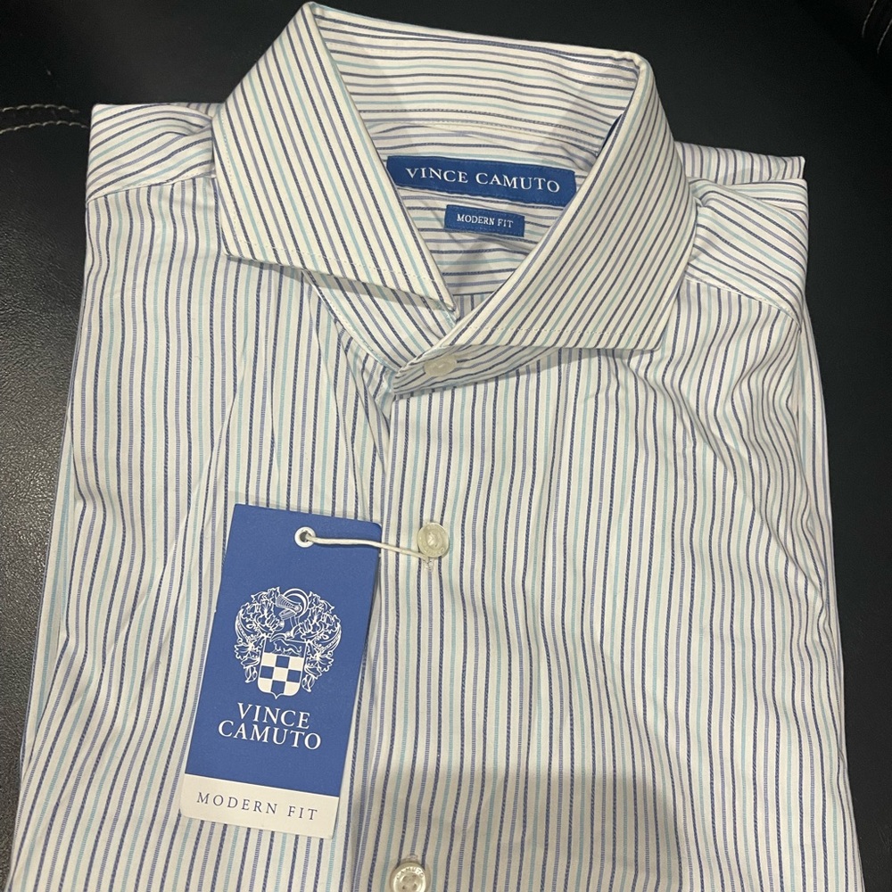 NWT Vince Camuto Striped Dress Shirt Sz 15